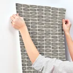 York Wallcoverings Modernist Motif wallpaper, color Carbon Black, SKU ZM2865