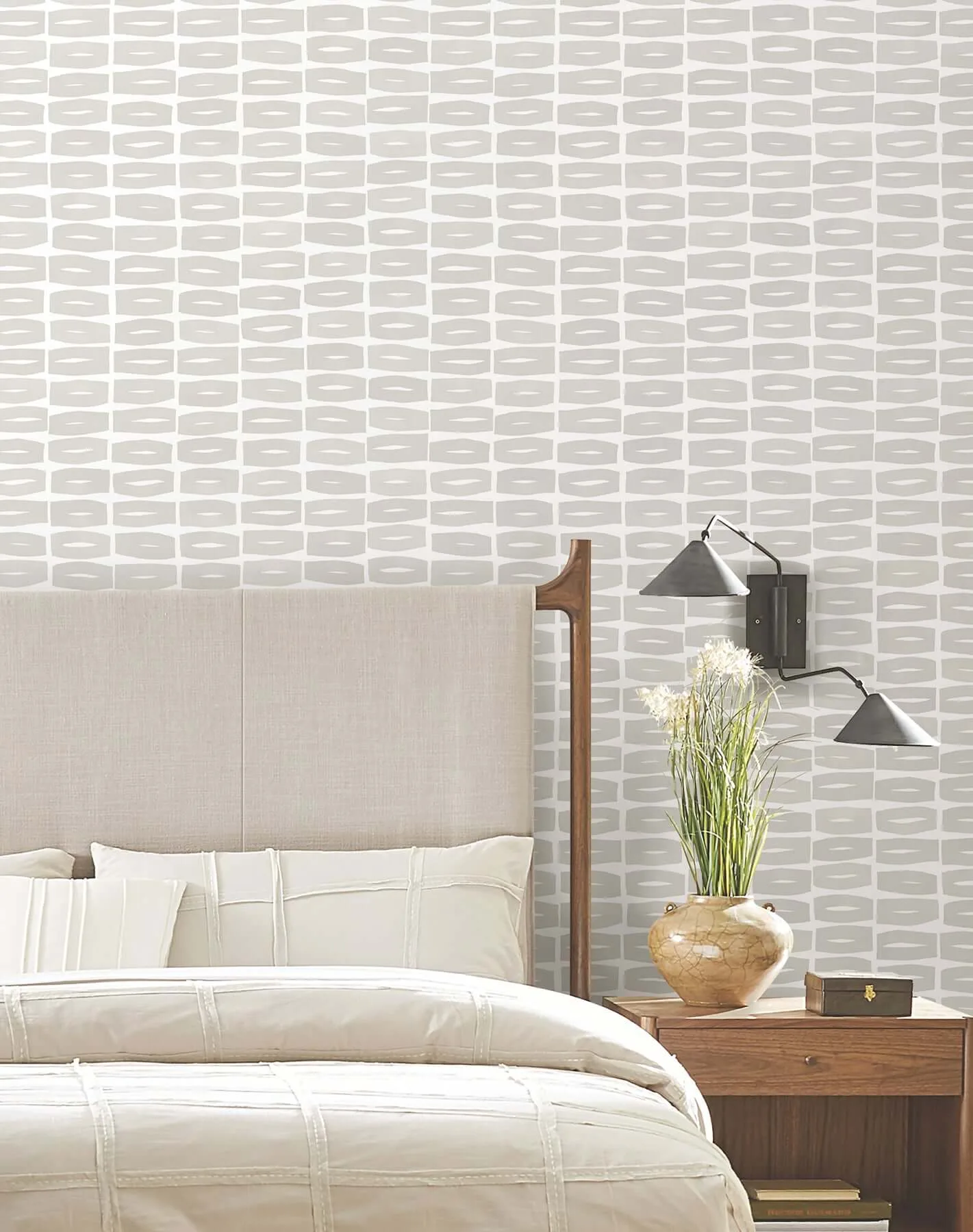 York Wallcoverings Modernist Motif wallpaper, color Lichen Grey, SKU ZM2863
