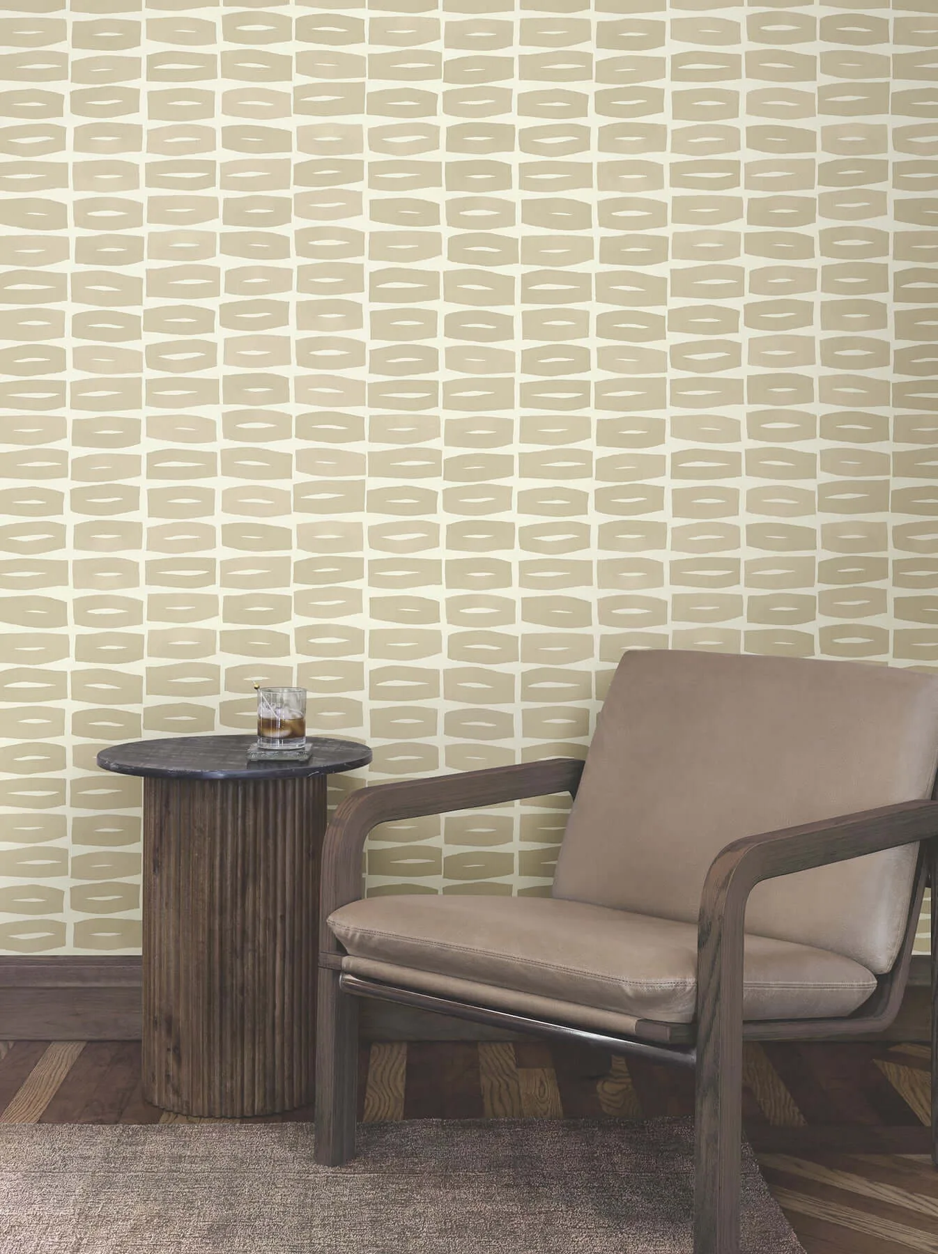 York Wallcoverings Modernist Motif wallpaper, color Linseed Oil, SKU ZM2864