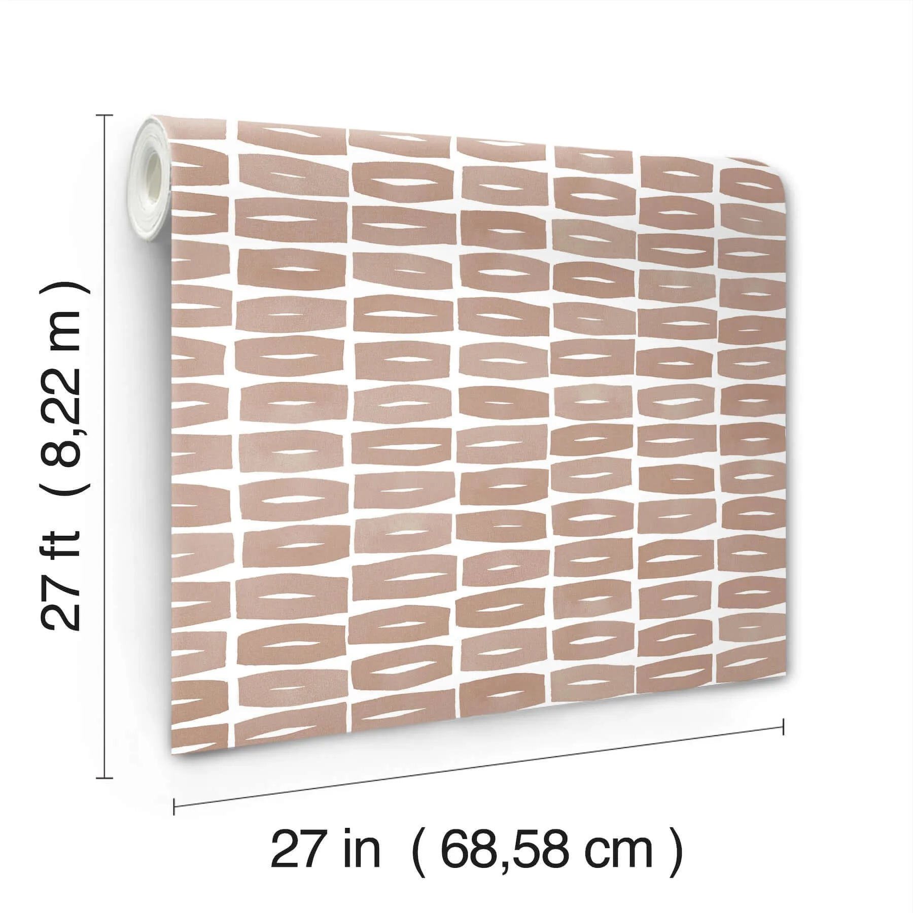 York Wallcoverings Modernist Motif wallpaper, color Terracotta, SKU ZM2861