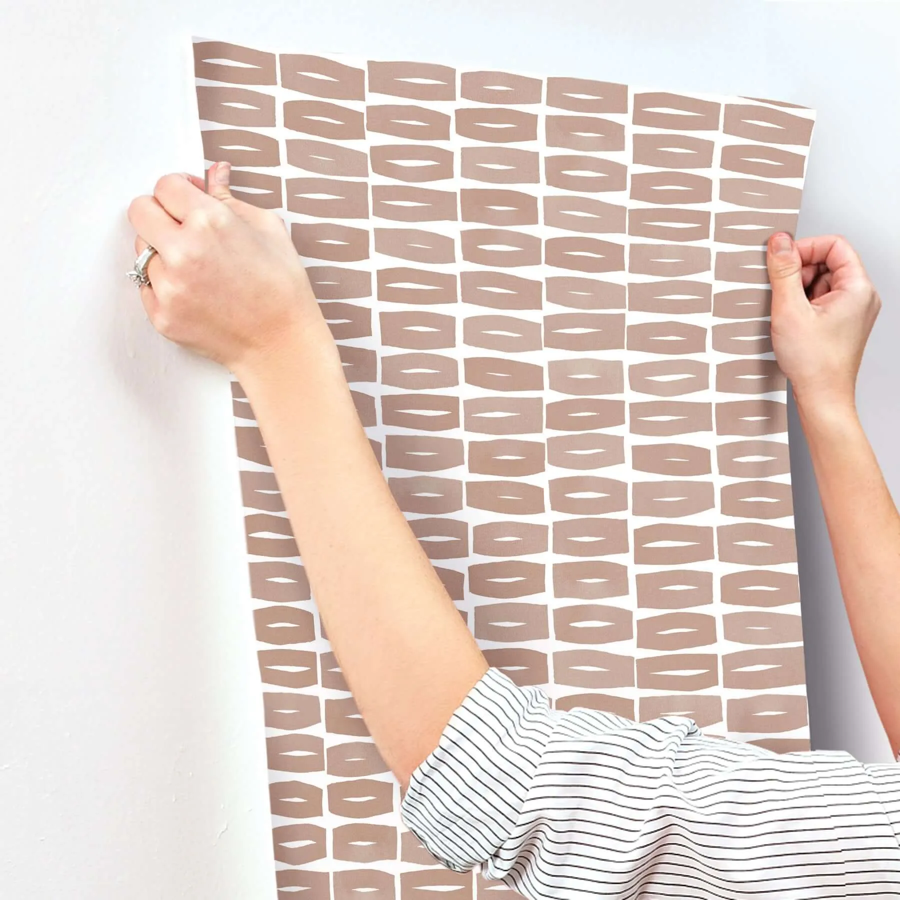 York Wallcoverings Modernist Motif wallpaper, color Terracotta, SKU ZM2861