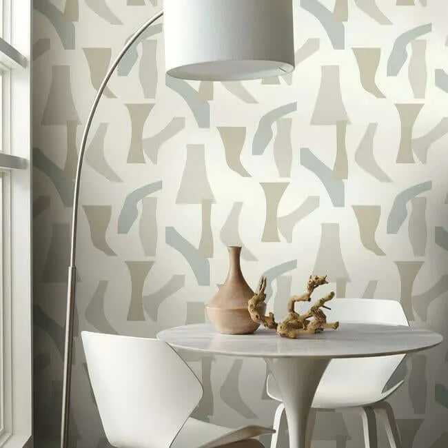 York Wallcoverings Modernist wallpaper, color Neutral, SKU PSW1056RL