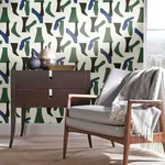 York Wallcoverings Modernist - Green & Blue Wallpaper | Buy Online York Wallcoverings Modernist wallpaper, color Green & Blue, SKU PSW1057RL