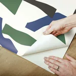 York Wallcoverings Modernist - Green & Blue Wallpaper | Buy Online York Wallcoverings Modernist wallpaper, color Green & Blue, SKU PSW1057RL
