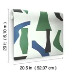 York Wallcoverings Modernist - Green & Blue Wallpaper | Buy Online York Wallcoverings Modernist wallpaper, color Green & Blue, SKU PSW1057RL