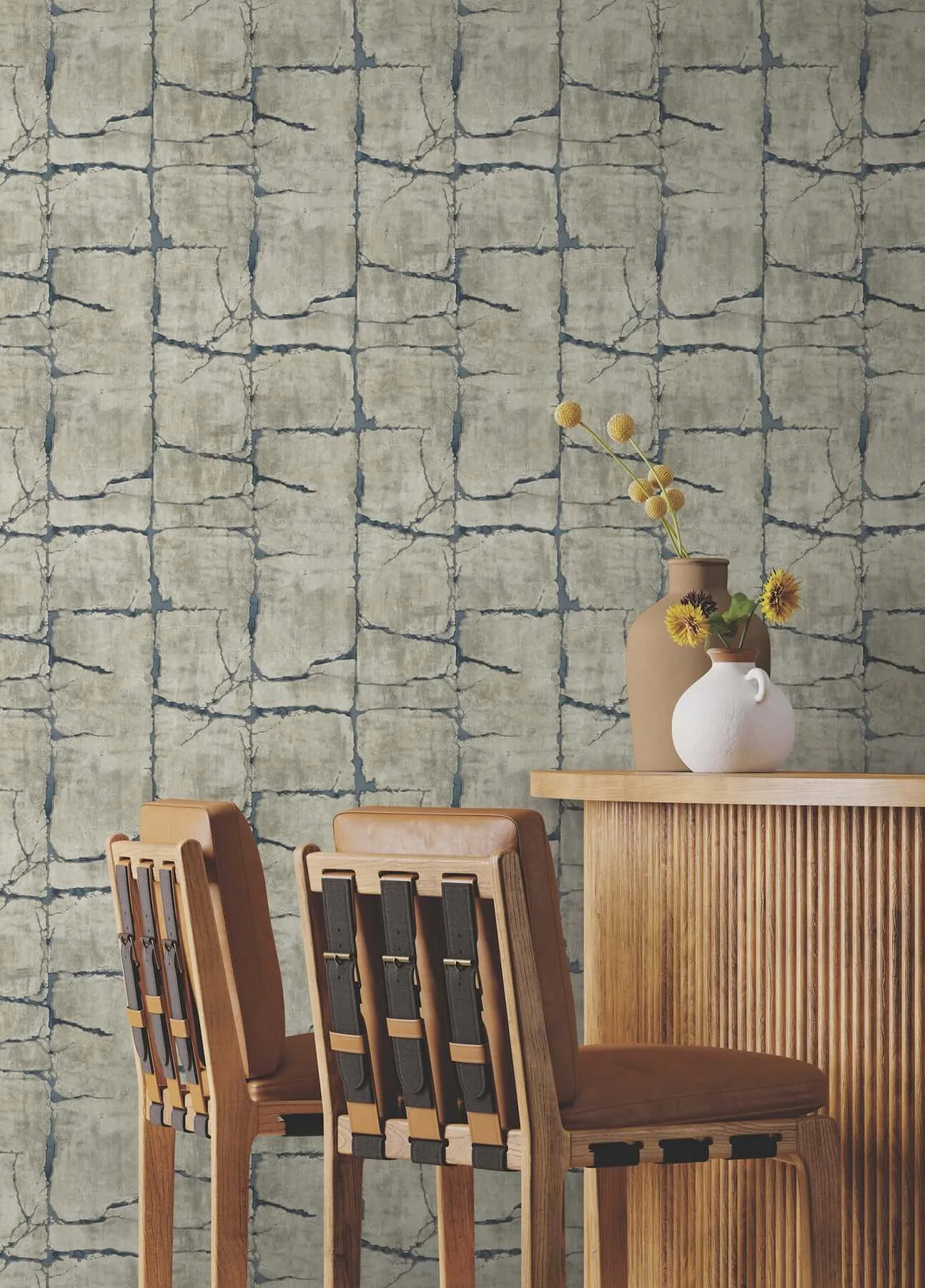 York Wallcoverings Mojave wallpaper, color Navy, SKU GN2582