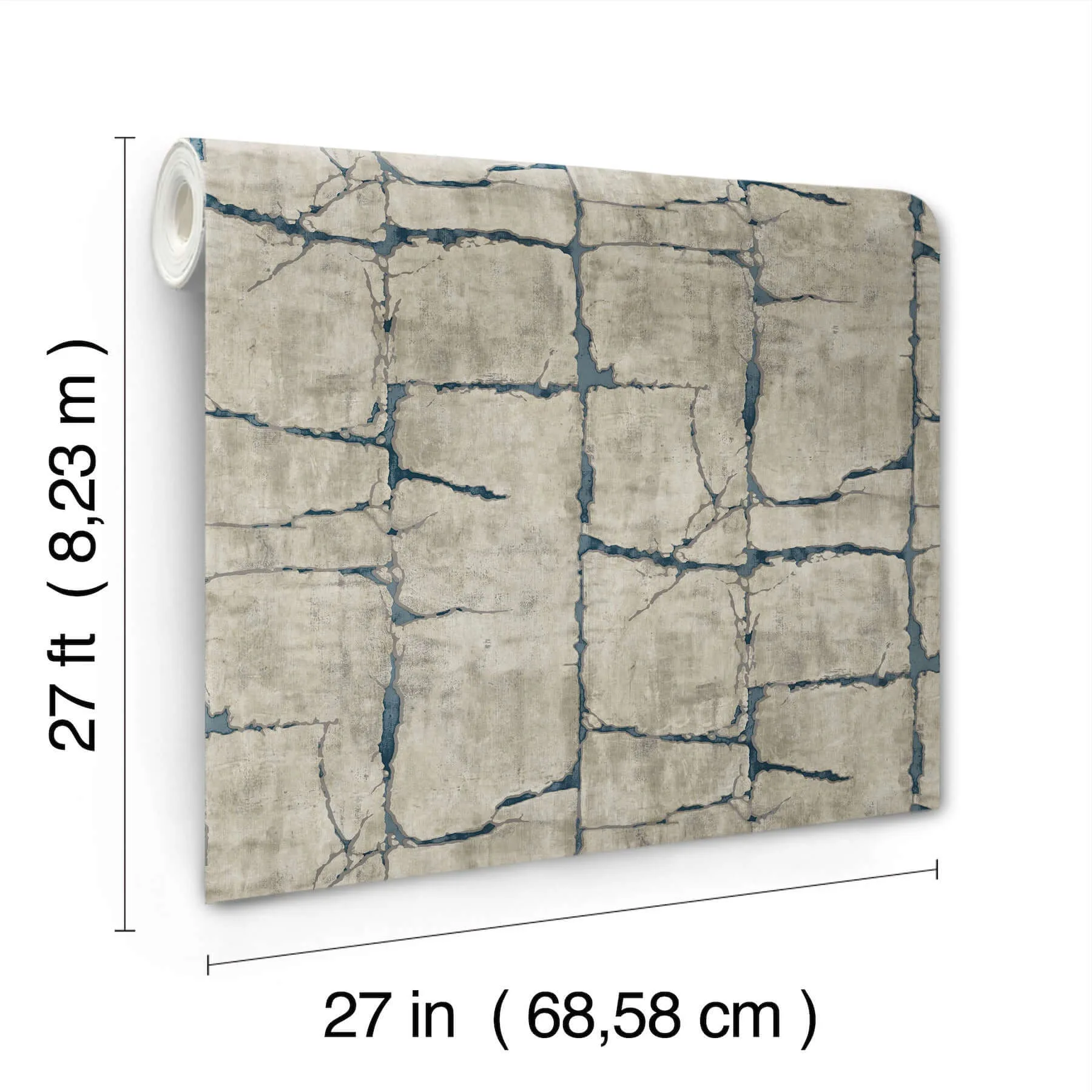York Wallcoverings Mojave - Navy Wallpaper | Buy Online York Wallcoverings Mojave wallpaper, color Navy, SKU GN2582