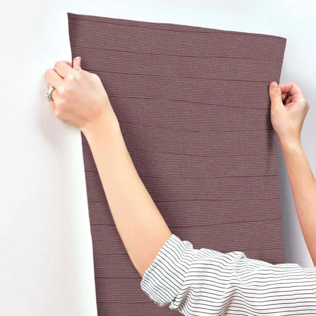 York Wallcoverings Natural Grid wallpaper, color Mulberry, SKU OI0691