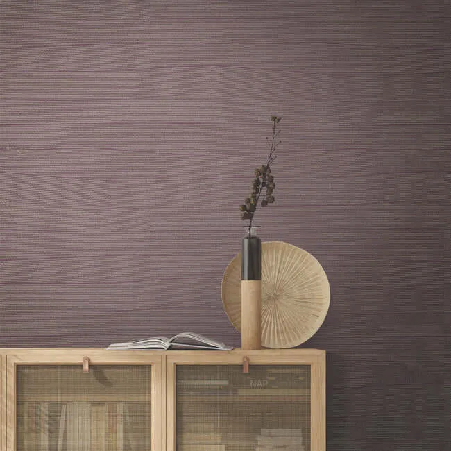 York Wallcoverings Natural Grid wallpaper, color Mulberry, SKU OI0691
