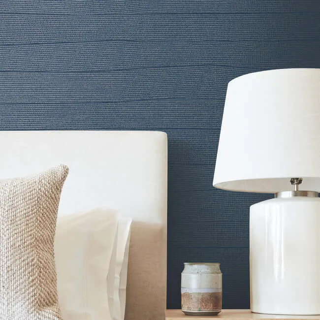 York Wallcoverings Natural Grid - Navy Wallpaper | Buy Online York Wallcoverings Natural Grid wallpaper, color Navy, SKU OI0694