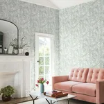 York Wallcoverings Oahu Fronds - Light Green & White Wallpaper | Buy Online York Wallcoverings Oahu Fronds wallpaper, color Light Green & White, SKU CV4434