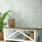 York Wallcoverings Oahu Fronds - Light Green & White Wallpaper | Buy Online York Wallcoverings Oahu Fronds wallpaper, color Light Green & White, SKU CV4434