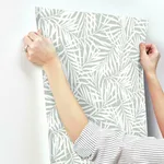 York Wallcoverings Oahu Fronds - Light Green & White Wallpaper | Buy Online York Wallcoverings Oahu Fronds wallpaper, color Light Green & White, SKU CV4434