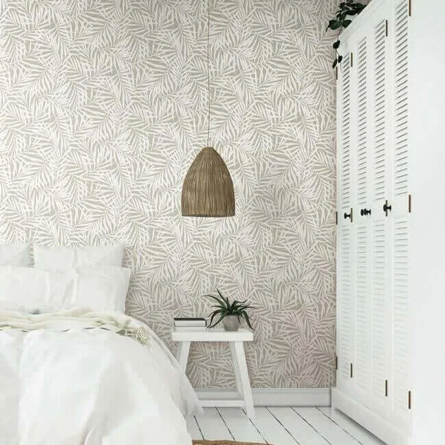 York Wallcoverings Oahu Fronds - Off White Wallpaper | Buy Online York Wallcoverings Oahu Fronds wallpaper, color Off White, SKU PSW1147RL