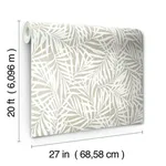 York Wallcoverings Oahu Fronds - Off White Wallpaper | Buy Online York Wallcoverings Oahu Fronds wallpaper, color Off White, SKU PSW1147RL