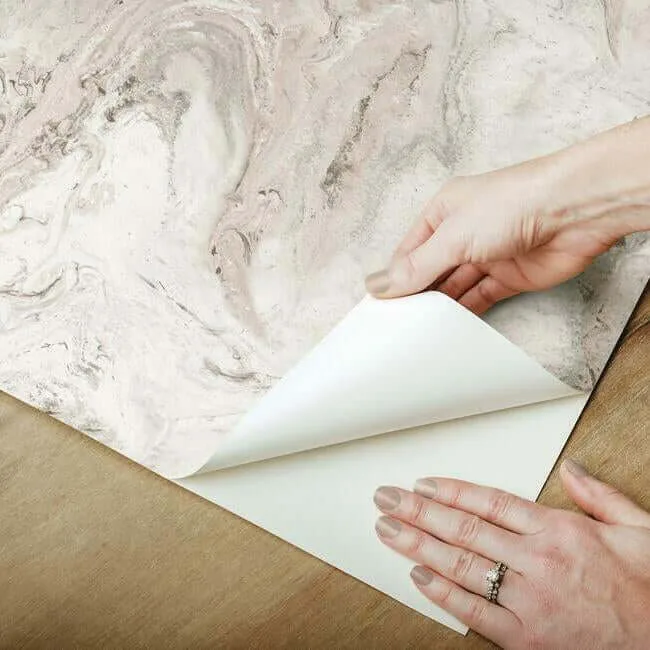 York Wallcoverings Oil & Marble wallpaper, color Clay & Taupe, SKU PSW1125RL