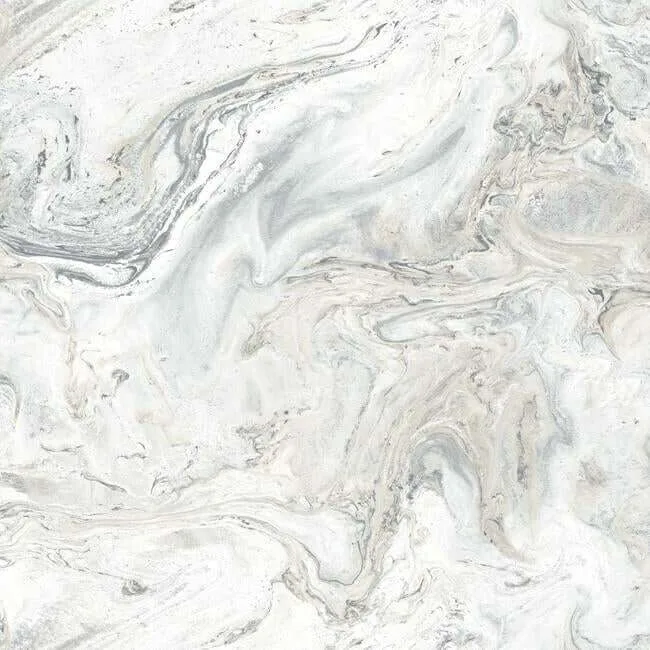 York Wallcoverings Oil & Marble wallpaper, color White & Grey, SKU PSW1127RL