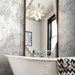 York Wallcoverings Oil & Marble wallpaper, color White & Grey, SKU PSW1127RL
