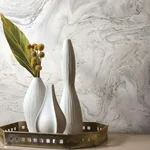 York Wallcoverings Oil & Marble wallpaper, color White & Grey, SKU PSW1127RL
