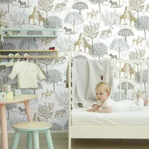 York Wallcoverings On the Savanna wallpaper, color Neutral, SKU KI0541
