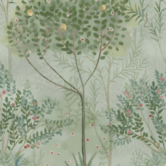 York Wallcoverings Orchard wallpaper, color Green, SKU MN1823