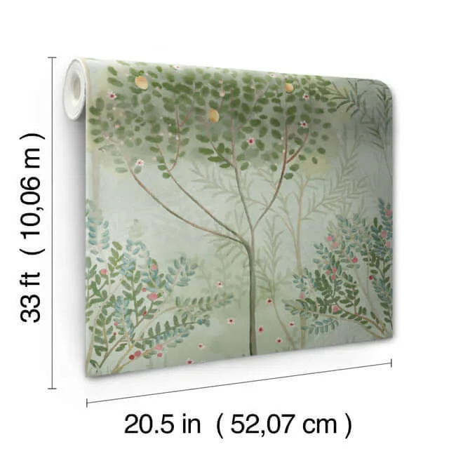 York Wallcoverings Orchard - Green Wallpaper | Buy Online York Wallcoverings Orchard wallpaper, color Green, SKU MN1823