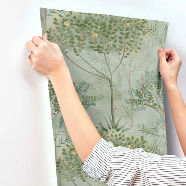York Wallcoverings Orchard - Green Wallpaper | Buy Online York Wallcoverings Orchard wallpaper, color Green, SKU MN1823