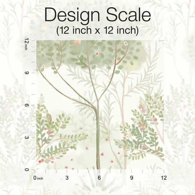 York Wallcoverings Orchard wallpaper, color White & Green, SKU MN1822