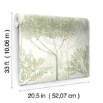 York Wallcoverings Orchard wallpaper, color White & Green, SKU MN1822