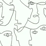 York Wallcoverings Pablo Portraits wallpaper, color Black, SKU PSW1053RL