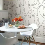 York Wallcoverings Pablo Portraits wallpaper, color Black, SKU PSW1053RL