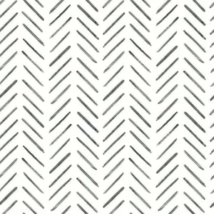 York Wallcoverings Painted Herringbone wallpaper, color Black, SKU CV4454