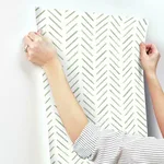 York Wallcoverings Painted Herringbone - Green Wallpaper | Buy Online York Wallcoverings Painted Herringbone wallpaper, color Green, SKU CV4452