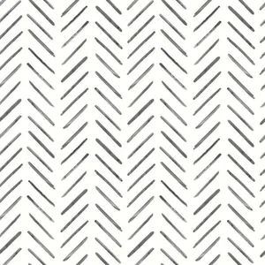 York Wallcoverings Painted Herringbone wallpaper, color Black, SKU PSW1525RL