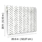 York Wallcoverings Painted Herringbone wallpaper, color Black, SKU PSW1525RL