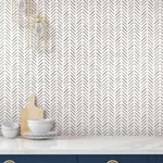 York Wallcoverings Painted Herringbone wallpaper, color Black, SKU PSW1525RL