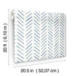 York Wallcoverings Painted Herringbone - Navy Wallpaper | Buy Online York Wallcoverings Painted Herringbone wallpaper, color Navy, SKU PSW1526RL