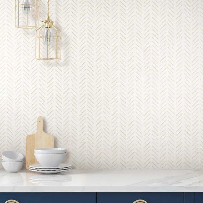 York Wallcoverings Painted Herringbone - Sand Wallpaper | Buy Online York Wallcoverings Painted Herringbone wallpaper, color Sand, SKU PSW1529RL