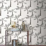 York Wallcoverings Painted Oasis wallpaper, color Carbon & Graphite, SKU ZM2838