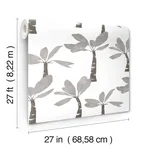 York Wallcoverings Painted Oasis wallpaper, color Carbon & Graphite, SKU ZM2838