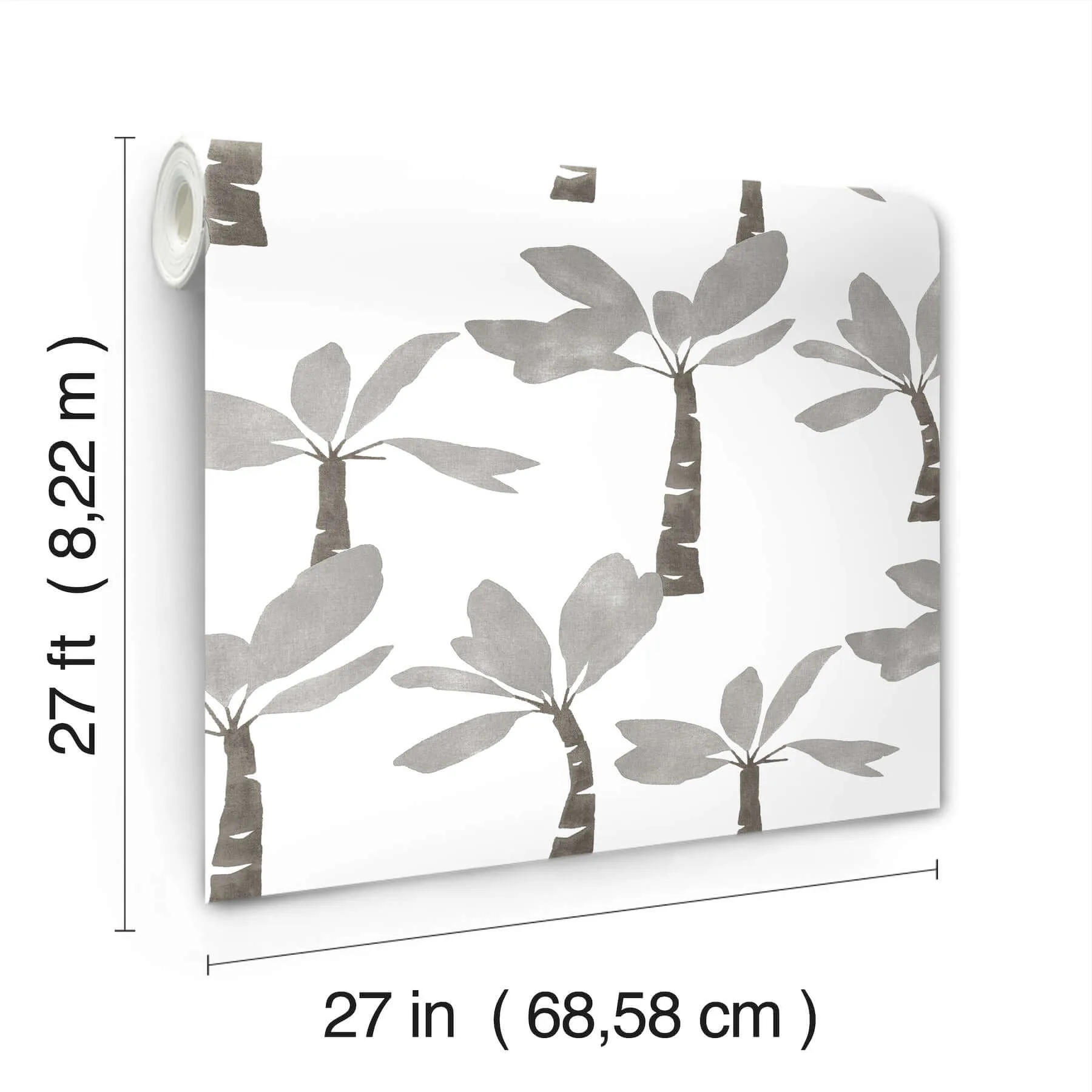 York Wallcoverings Painted Oasis wallpaper, color Carbon & Graphite, SKU ZM2838
