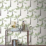 York Wallcoverings Painted Oasis - Leaf Green Wallpaper | Buy Online York Wallcoverings Painted Oasis wallpaper, color Leaf Green, SKU ZM2839