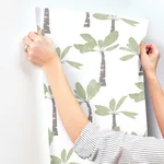 York Wallcoverings Painted Oasis - Leaf Green Wallpaper | Buy Online York Wallcoverings Painted Oasis wallpaper, color Leaf Green, SKU ZM2839