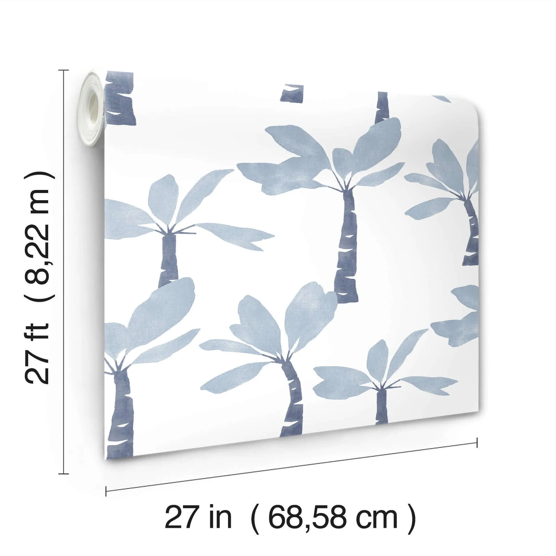 York Wallcoverings Painted Oasis wallpaper, color Ultramarine, SKU ZM2837