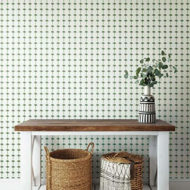 York Wallcoverings Palm Bay wallpaper, color Green, SKU PSW1150RL