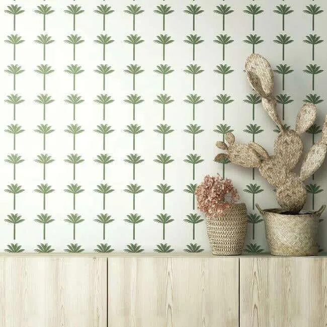 York Wallcoverings Palm Bay wallpaper, color Green, SKU PSW1150RL