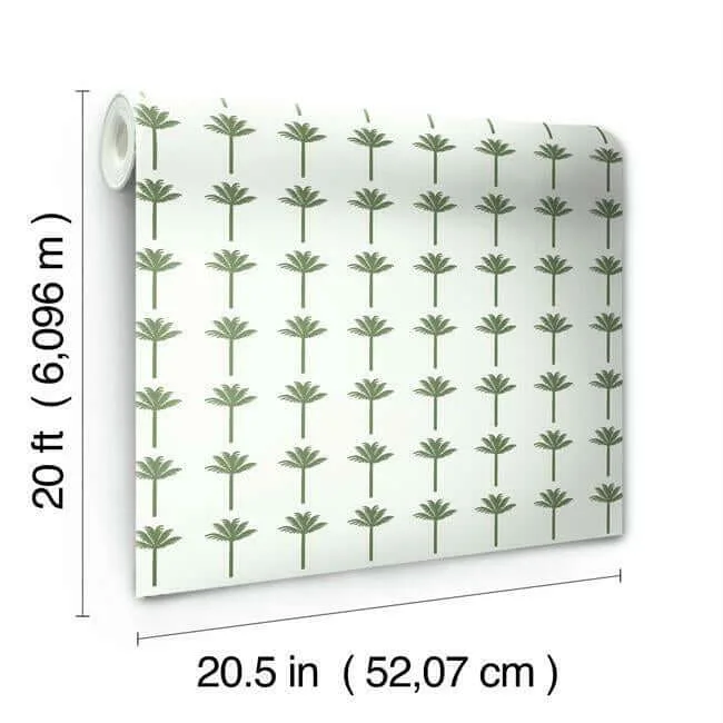 York Wallcoverings Palm Bay wallpaper, color Green, SKU PSW1150RL