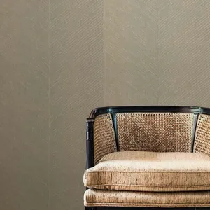 York Wallcoverings Palm Chevron wallpaper, color Taupe & Gold, SKU TC2699