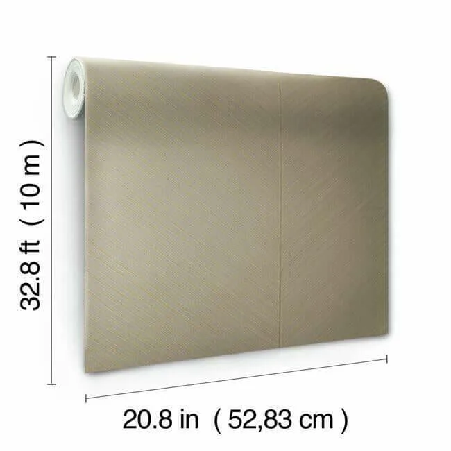 York Wallcoverings Palm Chevron wallpaper, color Taupe & Gold, SKU TC2699
