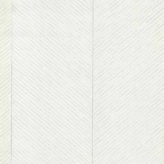 York Wallcoverings Palm Chevron wallpaper, color White & Silver, SKU TC2692